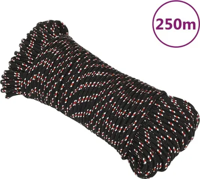 Obrázok produktu pre Lodné lano čierne 4 mm 250 m polypropylén