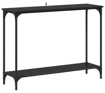 Zdjęcie produktu dla Konsola Czarny dąb 101 x 30.5 x 75 cm Materiał drewnopochodny