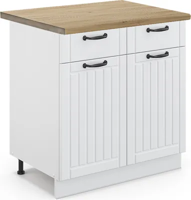 Obrázek produktu pro Spodní skříňka kuchyňské linky Vicco Fame-Line Bílý venkovský dům 80 cm , PD Dub, Model 46221