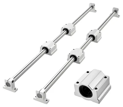 Image de Guides linéaires VEVOR SFC25, lot de 2 rails linéaires de 1000 mm et 4 blocs coulissants, rails de guidage, rails coulissants pour machines à graver DIY, tours et fraiseuses, plateaux basculants d'entraînement DIY