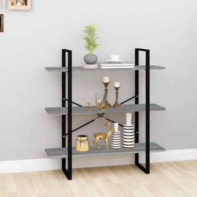 Immagine prodotto di Maison Exclusive - Libreria grigio Sonoma 100x30x105 cm Materiale ligneo
