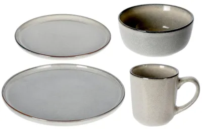 Produktbild von Geschirr-Set für 4 Personen, braun