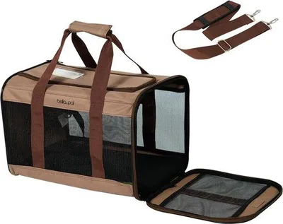 Immagine prodotto di Borsa da viaggio antigraffio per gatti e cani di piccola taglia, con tracolla regolabile, borsa da viaggio e da trasporto pieghevole per animali domestici.