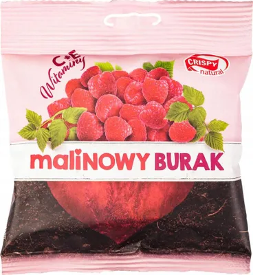 Image de Betteraves rouges séchées croustillantes au jus de framboise 18g Chips de betteraves rouges à la framboise