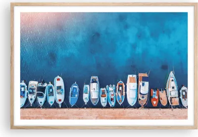 Produktbild von Gerahmtes Poster - Rahmen in heller Eiche - Hafen Hafen £ódŸ - 91,5x61 cm - Wand Bild - Wanddeko - Wandbilder - Kunstposter - Wandposter - Bilderrahmen - Bilder - Kunstdruck - P2NAA91x61-5081