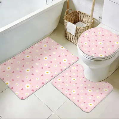 Immagine prodotto di Solidchoice - Set di 3 tappetini da bagno lavabili e copriwater