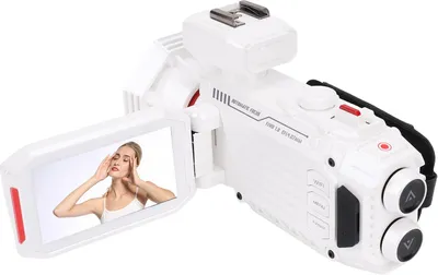 Obrázek produktu pro digitální fotoaparát 4K pro fotografování 3palcový barevný displej Automatické zaostřování WiFi Vlogovací fotoaparát s 50x digitálním zoomem Videokamera Ivory White