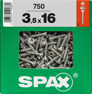 Produktbild von Spax Universalschrauben 3.5 x 16 mm TX 20 - 750 Stk.