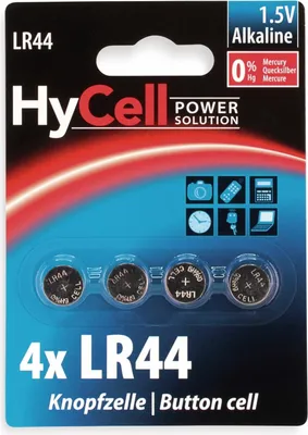 Produktbild von HyCell Alkaline Knopfzellen LR44 / LR1154 / AG13