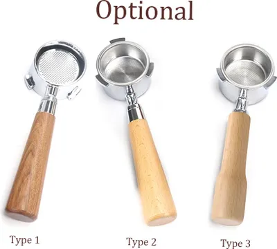 Obrázok produktu pre Aoresac 51 mm káva bez dna Portafilter s filtračným košom a drevenou rukoväťou Náhrada pre Delonghi EC680 EC685 Kávovar nástroj Opakovane použiteľné zliatinové filtre Príslušenstvo na extrakciu kávy