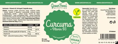 Produktbild von Curcumin + Vitamin D3, 90 Kapseln