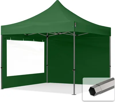 Produktbild von TOOLPORT 3x3m Stahl Faltpavillon, ohne Seitenteile, schwarz