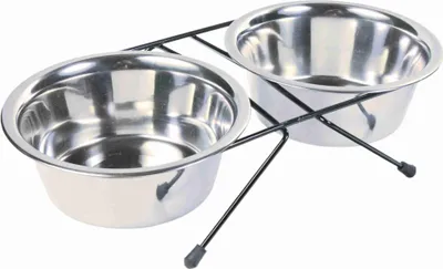 Obrázek produktu pro Trixie Nerez stojánek + 2 misky 0,75l/15cm