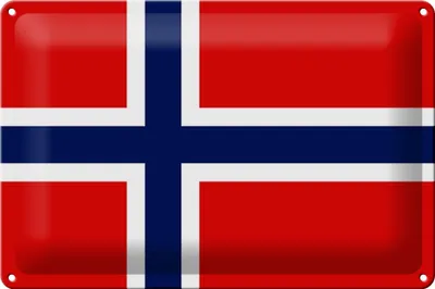 Produktbild von Blechschild Flagge Norwegen 30x20cm Flag of Norway