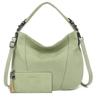 Produktbild von Handtasche 2-Tlg Damen Shopper - Set Vegan Handtasche Schultertasche, Mit abnehmbarem Schultergurt für Einkauf Büro Reise Schule