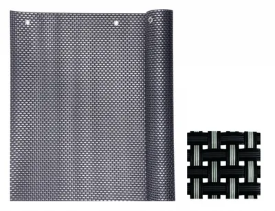 Productafbeelding van Nohel Garden polyrotan balkonwand, 90 x 300 cm, antracietkleurig