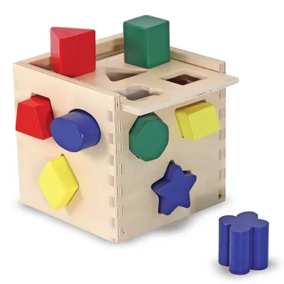 Obrázok produktu pre Melissa & Doug kocka na triedenie tvarov, pestrofarebná, preglejka, drevo, predškolský vek, chlapec/dievča, 2 roky, 6 rokov