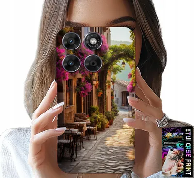 Produktbild von Etui Do Motorola Moto G67 / G77 - Malownicza Uliczka Z Kawiarnią + Szkło