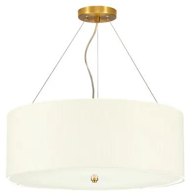 Produktbild von Elstead Pearce Hängeleuchte E27 5-fach 24cm Gealtertes Messing Elfenbein