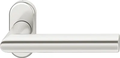 Produktbild von FSB Rahmentürdrücker 09 1076 Hochhaltefeder B ovale Rosette Aluminium silber