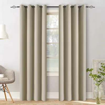 Obrázok produktu pre Béžový záves OXFORD 140x250 cm Zavesenie: Riasiaca páska