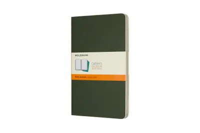 Produktbild von Moleskine Cahier, Large/A5, 3er Set, Liniert, Kartoneinband, Myrtengrün