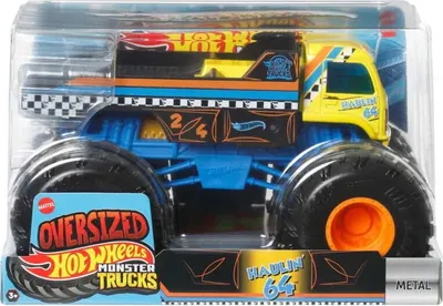 Zdjęcie produktu dla Hot Wheels Monster Trucks JDR06, Monster Truck, 3 lat(a), Metal, Plastik, Czarny, Niebieski, Żółty