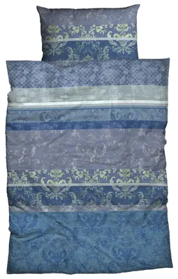 Produktbild von CASATEX Bettwäsche Barock Blau Biber 135 cm x 200 cm