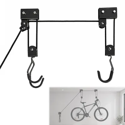 Immagine prodotto di Elzusha - Supporto universale per biciclette, da montare a soffitto, capacità massima: 57 kg