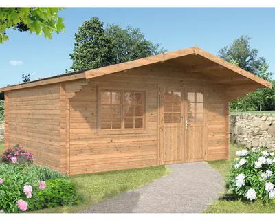 Produktbild von Gartenhaus Palmako Britta 19,7 m² 516 x 580 cm tauchgrundiert braun