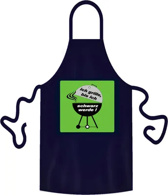 Produktbild von teprovo Herren Grillschürze Kochschürze Küchenschürze Schürze Mann Kochen Grillen 116cm Dunkelblau ich grille bis ich schwarz werde