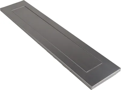 Image de Entrée de courrier aluminium avec ressort modèle droit ouverture vers l'intérieur - Par pièce