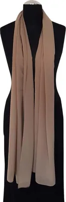 Produktbild von Chiffon Schal Stola Tabakbraun 70x200 ,Tesettür Sal,Hijab,Abendkleid,Halstuch