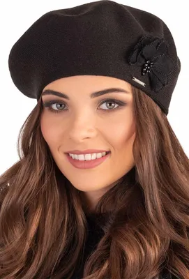 Produktbild von Vivisence damen baskenmütze eleganter wintermütze warm und gemütlich kopfbedeckung an winter und herbst warm dick strickmütze, klassisch mütze für frauen, hergestellt in der eu, schwarz, einheitsgröße