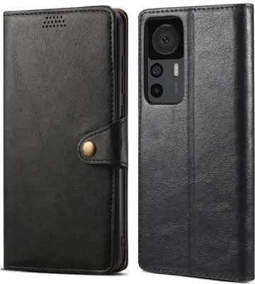Zdjęcie produktu dla Lenuo skórzane etui z klapką do Xiaomi 12T/12T Pro, czarne
