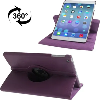 Produktbild von Schutzhülle für iPad Mini 1/2/3 Tablet Hülle Schutz Tasche Case Cover Lila 360 Grad drehbar Rotation Bumper