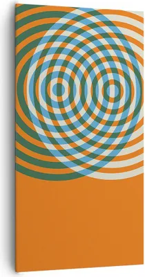 Produktbild von Bild auf Leinwand - Leinwandbild - Einteilig - Abstraktion Modern Kreise - 65x120cm - Wand Bild - Wanddeko - Wandbilder - Leinwanddruck - Bilder - Wanddekoration - Leinwand bilder - PA65x120-4448