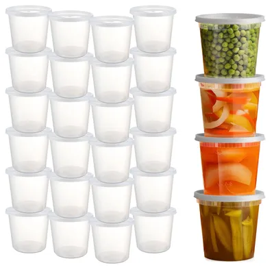Deli-Behälter 24er Set, 730 ml, BPA-frei, wiederverwendbar