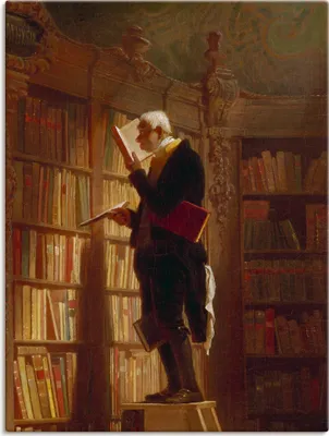 Produktbild von ARTland Leinwandbild Der Bücherwurm (Detail). Um 1850 Größe: 60x80 cm