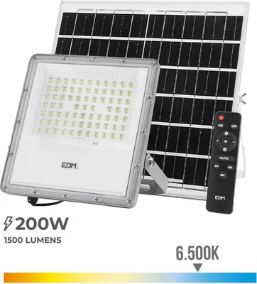 Image de Projecteur Solaire Led Edm éclairage Extérieur Autonome 200w - Edm