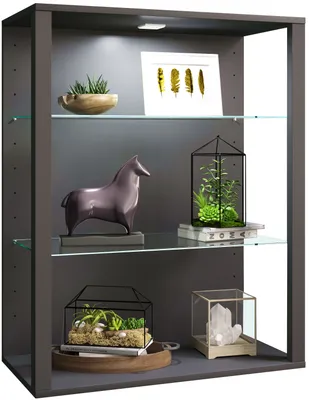 Zdjęcie produktu dla Szklana obudowa wisząca | Wyświetlacz szklany z bezpiecznym szkłem ESG | Wymiary ok. H. 90 x W. 70 x D. 35 cm | Wiszące szkło szafki | Nowoczesne i oszczędne miejsce | Szklana szafka ekspozycyjna - Glasol LW
