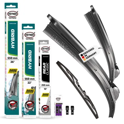 Obrázok produktu pre Kompletná súprava stieracích gumiek HEYNER® pre model RENAULT GRAND SCÉNIC II