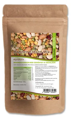 Produktbild von Mynatura Gerösteter Bohnen-Erbsen-Mix – ab 1000g - 1 Beutel (1000g)