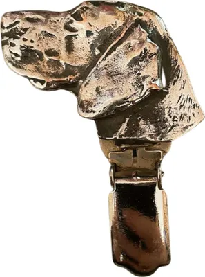 Obrázok produktu pre Weimarský ohař – brošňa s klipsom, držiak na štartovné číslo, strieborná sponka na psie výstavy značky Art-Dog