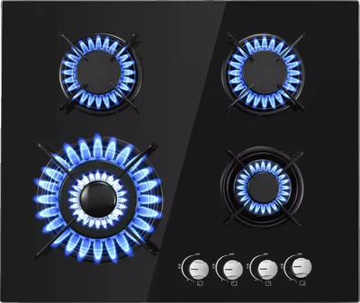 Produktbild von Eingebaute Gas-Kochstelle, Vier-Brenner-Design, Glaskeramik-Oberfläche, Dual-Fuel-Funktionalität