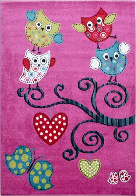 Produktbild von Kinder Teppich Kikki rechteckig, Farbe: Violett, Größe:200x290 cm