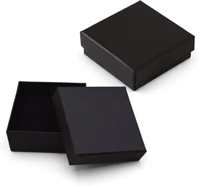 Imagen del producto de Cajas para joyas, de cartón, 7 x 7 x 1,7 cm, 2 unidades, organizador para joyas