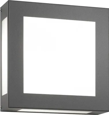Produktbild von CMD 62 Wandleuchte Edelstahl anthrazit Opalglas IP44 28x28cm