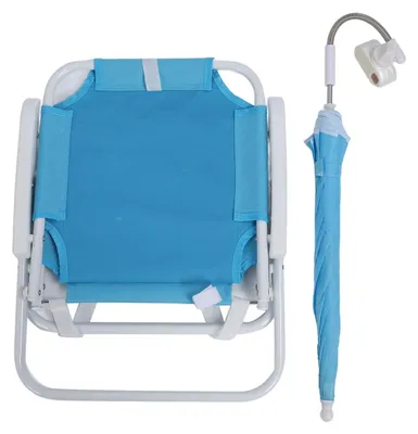 Produktbild von Faltbarer Strandstuhl für Kinder mit verstellbarem Sonnenschirm