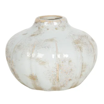 Produktbild von Clayre & Eef Vase Ø 14x11 cm Weiß Keramik Rund